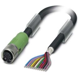 PHOENIX C. Sensor-/Aktor-Kabel 12-pol.R SAC-12P-10, #1430158