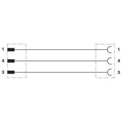 PHOENIX C. Sensor-/Aktor-Kabel 3-pol.RA SAC-3P-M 8M #1693319