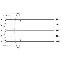 PHOENIX C. Sensor-/Aktor-Kabel 5-pol.RA SAC-5P-30,0 #1422612