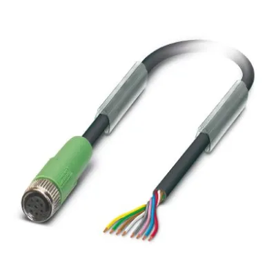 PHOENIX CONTACT Sensor-Aktor-Kabel SAC-8P-5,0-PUR/M8FS | 8-polig | 5m | M8 Buchse | PUR | IP65 | schwarzgrau