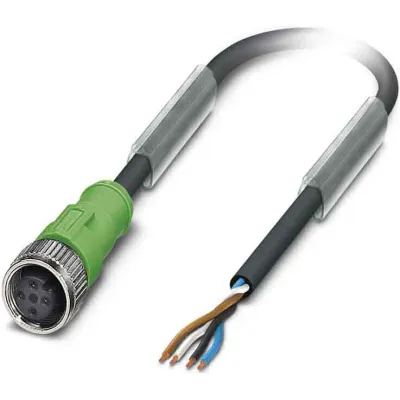 PHOENIX CONTACT Sensor-/Aktor-Kabel SAC-4P-15,0PUR/M12FS | 4-polig | M12 Buchse gerade | 15m | PUR halogenfrei