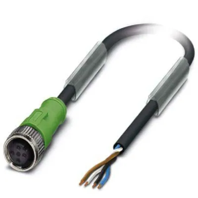 PHOENIX CONTACT Sensor-Aktor-Kabel SAC-4P-10,0-PVC/M12FS | M12 Stecker | 4-polig | 10m | PVC Schwarz | IP65