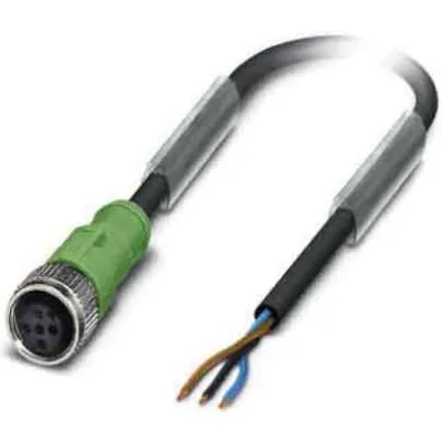 PHOENIX CONTACT Sensor-Aktor-Kabel SAC-3P-5,0-PUR/M12FS | M12 Buchse | 3-polig | 5m | PUR halogenfrei | IP65