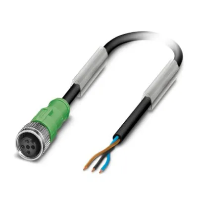 PHOENIX CONTACT Sensor-Aktor-Kabel SAC-3P-5,0-PUR/M12FS | M12 Buchse | 3-polig | 5m | PUR halogenfrei | IP65