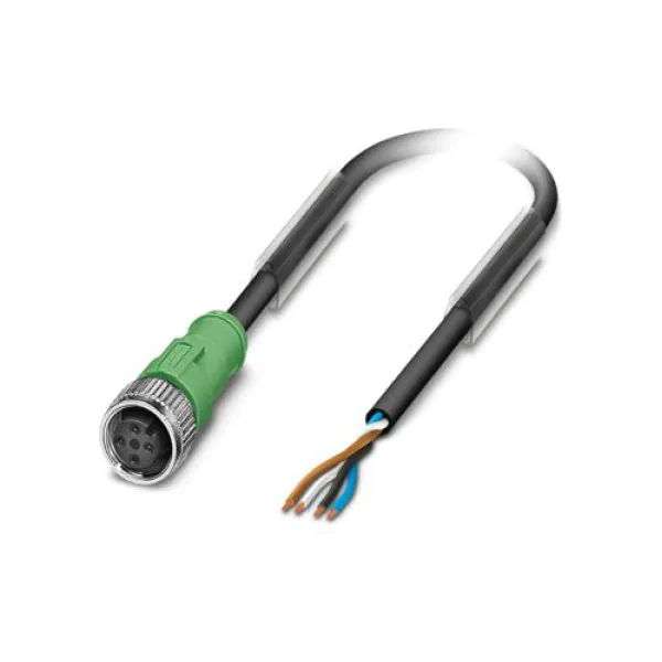 PHOENIX CONTACT Sensor-Aktor-Kabel SAC-4P-10,0-PUR/M12FS | M12 Buchse | 4-polig | 10m | PUR | IP65 | schwarzgrau