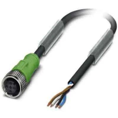 PHOENIX CONTACT Sensor-Aktor-Kabel SAC-4P-10,0-PUR/M12FS | M12 Buchse | 4-polig | 10m | PUR | IP65 | schwarzgrau