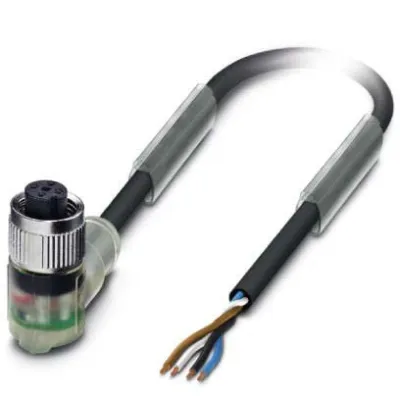 PHOENIX CONTACT Sensor-Aktor-Kabel SAC-4P-10,0-PVC/M12FR-3L | M12 Buchse abgewinkelt | 4-polig | 10m | PVC | IP65