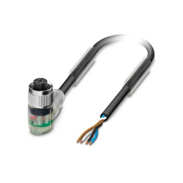 PHOENIX CONTACT Sensor-Aktor-Kabel SAC-4P-5,0-PVC/M12FR-3L | M12 Buchse abgewinkelt | 4-polig | 5m | PVC | IP65