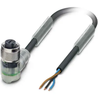 PHOENIX CONTACT SAC-3P-5,0-PUR/M12FR-2L | Sensor-Aktor-Kabel 3-polig | M12 gewinkelt | 5m | PUR | IP65 | schwarzgrau