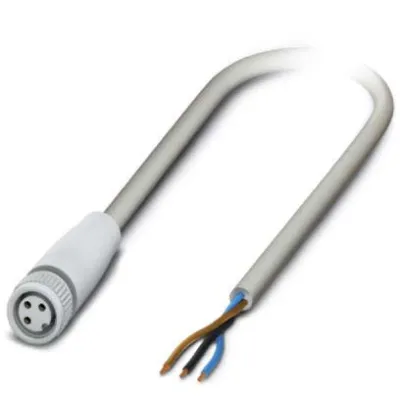 PHOENIX CONTACT Sensor-Aktorkabel SAC-3P-10,0-600/M8F 1406480 | 3-polig | 10m | M8 Buchse gerade | halogenfrei | grau