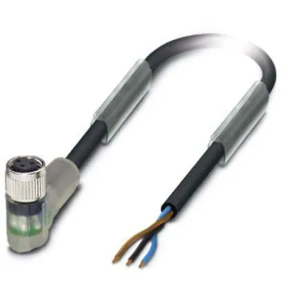 PHOENIX CONTACT Sensor-Aktorkabel SAC-3P-10,0 | M8 Buchse gewinkelt | 3-polig | 10m | PUR halogenfrei | IP65