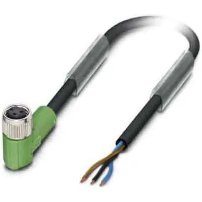 PHOENIX CONTACT Sensor-Aktor-Kabel SAC-3P-10,0 | 3-polig | M8 Buchse abgewinkelt | 10m | PUR | halogenfrei
