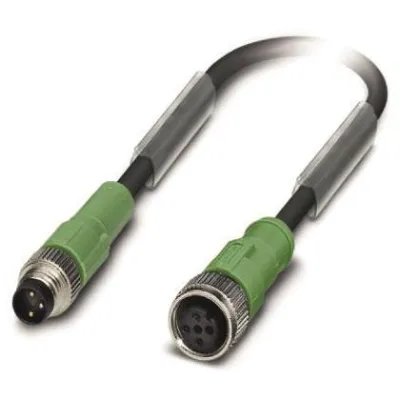 PHOENIX CONTACT Sensor-Aktor-Kabel SAC-3P-M8MS/3,0-PUR/M12FS 1682333 | 3-polig | M8-M12 | 3m | IP65 | PUR | schwarzgrau