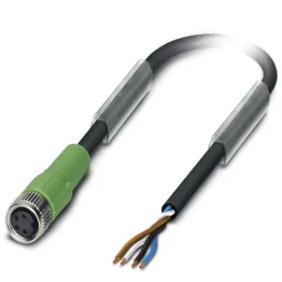 PHOENIX CONTACT Sensor-Aktor-Kabel SAC-4P-15,0-PUR/M8FS | M8 Buchse | 4-polig | 15m | PUR | IP65 | schwarzgrau