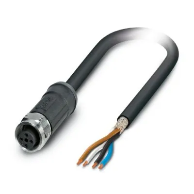 PHOENIX CONTACT Sensor-Aktorkabel SAC-4P-2,0-28X/M12F 1454150 | 4-polig | 2m | M12 Buchse | geschirmt | halogenfrei