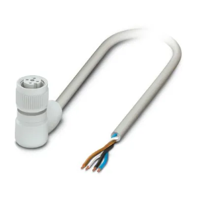PHOENIX CONTACT Sensor-Aktorkabel SAC-4P-3,0-600/M12FR | 4-polig | M12 Buchse gewinkelt | 3m | Hygienic | grau RAL 7035