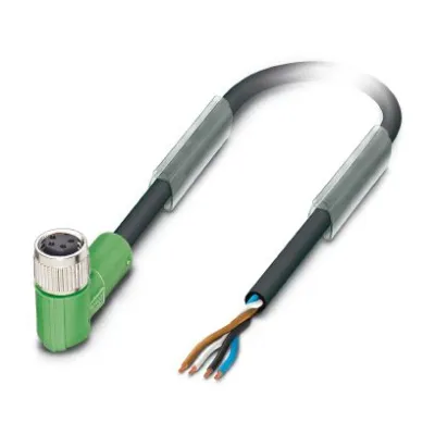 PHOENIX CONTACT Sensor-Aktor-Kabel SAC-4P-5,0-PUR/M8FR | 4-polig | M8 Buchse abgewinkelt | 5m | IP65 | halogenfrei