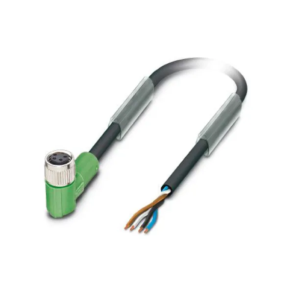PHOENIX CONTACT Sensor-Aktor-Kabel SAC-4P-5,0-PUR/M8FR | 4-polig | M8 Buchse abgewinkelt | 5m | IP65 | halogenfrei
