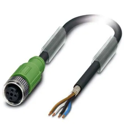 PHOENIX CONTACT Sensor-Aktor-Kabel SAC-4P-5,0 | M12 Buchse gerade | 4-polig | 5m | PUR | geschirmt | schwarzgrau
