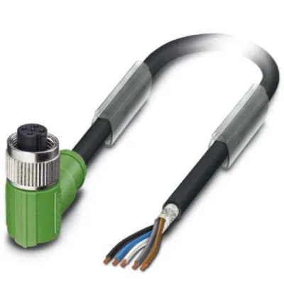PHOENIX CONTACT Sensor-Aktor-Kabel SAC-5P | M12 Buchse abgewinkelt | 10m | 5-polig | PUR | geschirmt | IP65
