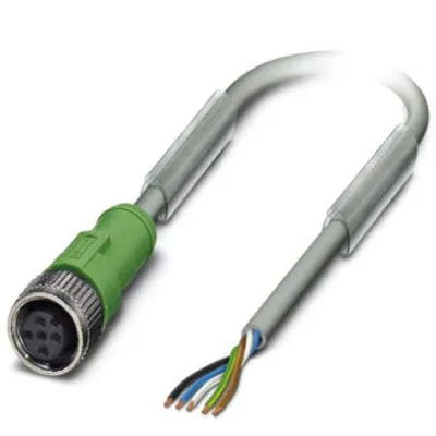 PHOENIX CONTACT Sensor-Aktor-Kabel SAC-5P-5,0-802/M12FS | 5-polig | M12 Buchse | 5m | grau | PUR | IP65