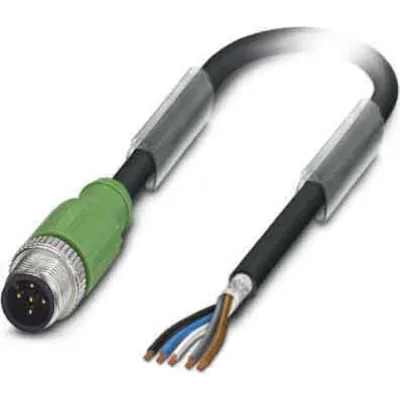 PHOENIX CONTACT Sensor-Aktor-Kabel SAC-5P-M12MS | 5-polig | M12 Stecker | 5m | geschirmt | PUR | IP65