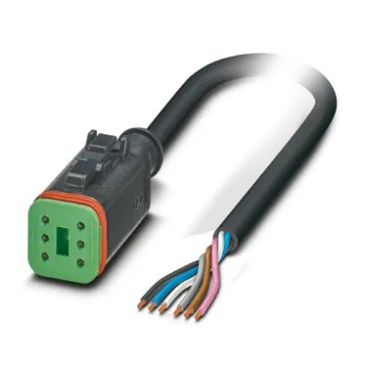 PHOENIX CONTACT Sensor-Aktor-Kabel SAC-6P-5,0-PUR/DTFS | 6-polig | 5m | Female Buchse | PUR | IP67 | schwarzgrau