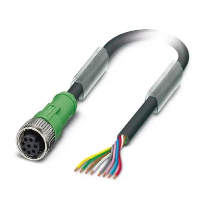 PHOENIX CONTACT Sensor-Aktor-Kabel SAC-8P-5,0-PUR/M12FS | 8-polig | 5m | M12 Buchse gerade | halogenfrei | schwarzgrau