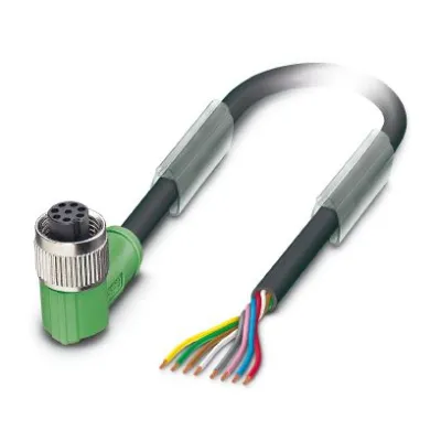 PHOENIX CONTACT Sensor-Aktor-Kabel SAC-8P-5,0-PUR/M12FR | 8-polig | M12 Buchse gewinkelt | 5m | halogenfrei | PUR