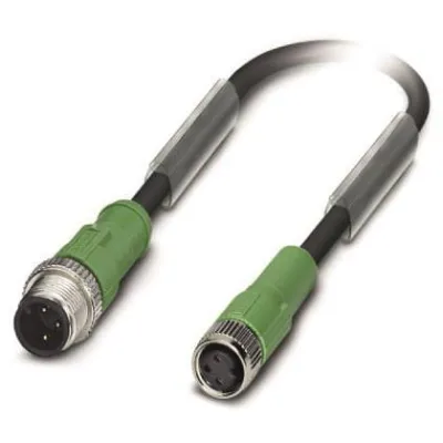 PHOENIX CONTACT Sensor-Aktor-Kabel SAC-3P-M12MS/1,5-PUR/M8FS | 3-polig | M12 auf M8 | 1,5 m | PUR | IP65 | schwarzgrau