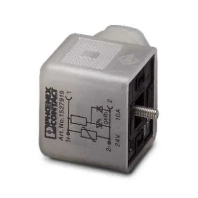 PHOENIX CONTACT Ventilstecker SACC-V-3CON-PG9/A-1L-SV 1527919 | 3-polig | mit LED | 24V | 10A | PG9 | IP65 | Kabel 6-8mm