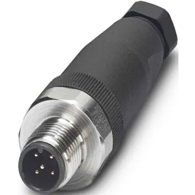 PHOENIX CONTACT M12 Stecker 5-polig gerade | Schraubanschluss | Edelstahl | IP69K | 4A | 48V