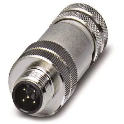 PHOENIX CONTACT M12 Stecker 5-polig gerade | geschirmt | Schraubanschluss | IP67 | Metall | 4A