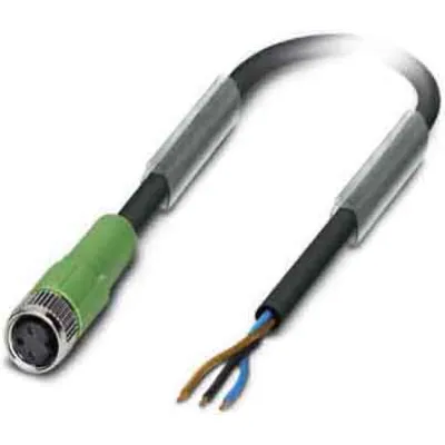 PHOENIX CONTACT Sensor-Aktor-Kabel SAC-3P-3,0-PUR/M8FS | 3-polig | M8 Buchse gerade | 3m | PUR halogenfrei | schwarzgrau