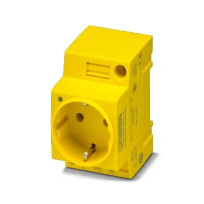 Phoenix Contact Steckdose EO-CF/UT/LED/YE 1068028 | SCHUKO | 250V | 16A | Tragschiene | Kontroll-Leuchte | gelb
