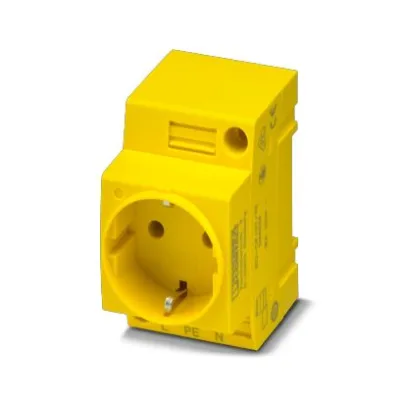 Phoenix Contact Steckdose EO-CF/UT/YE 1068038 | DIN-Schiene | 250V AC 16A | 1-fach | Typ F | 2,5TE | IP20 | Gelb