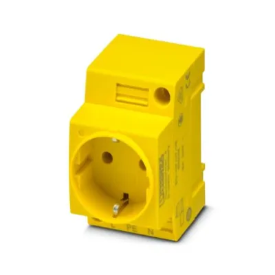 Phoenix Contact Steckdose EO-CF/UT/YE 1068038 | DIN-Schiene | 250V AC 16A | 1-fach | Typ F | 2,5TE | IP20 | Gelb