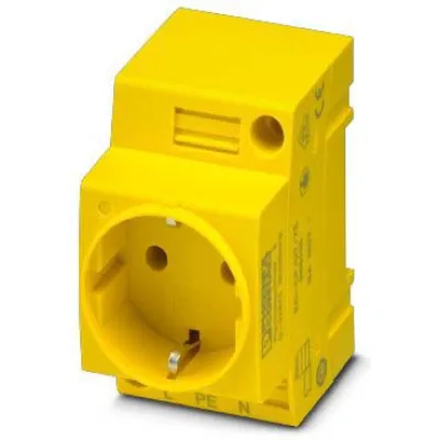 Phoenix Contact Steckdose EO-CF/UT/YE 1068038 | DIN-Schiene | 250V AC 16A | 1-fach | Typ F | 2,5TE | IP20 | Gelb