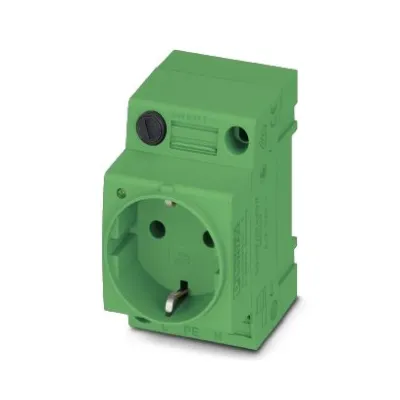 PHOENIX CONTACT Steckdose EO-CF/UT/LED/F/GN 0804030 | 250V AC 16A | Schraubanschluss | LED | grün | IP20