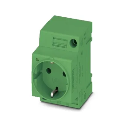 Phoenix Contact Steckdose EO-CF/UT/LED/GN 0804027 | SCHUKO | Hutschiene | 250V AC 16A | 1-fach | Kontrollleuchte | grün