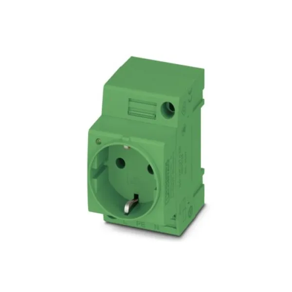 Phoenix Contact Steckdose EO-CF/UT/LED/GN 0804027 | SCHUKO | Hutschiene | 250V AC 16A | 1-fach | Kontrollleuchte | grün