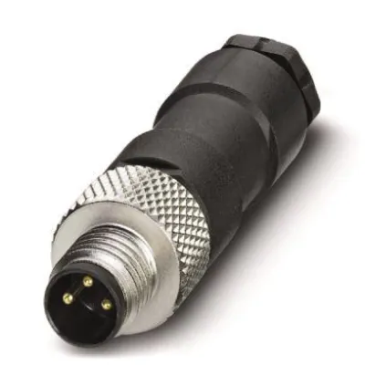 PHOENIX CONTACT SACC-M 8MS-3CON-M | M8 Stecker 3-polig | Stift | Lötanschluss | IP67 | 4A 48V | Goldkontakte