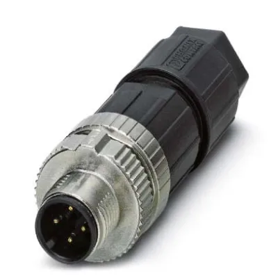PHOENIX CONTACT Rundsteckverbinder SACC-M12MS-4PL M | M12 Stecker 4-polig | Push-Lock | IP67 | 4A | 250V