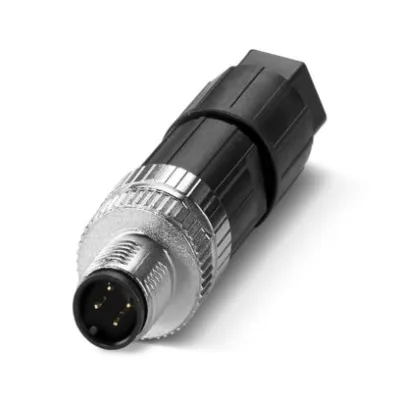 PHOENIX CONTACT Rundsteckverbinder SACC-M12MS-4PL M | M12 Stecker 4-polig | Push-Lock | IP67 | 4A | 250V