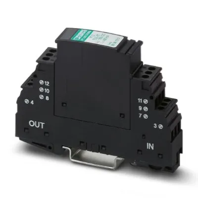 PHOENIX CONTACT Überspannungsschutz PT 2-TELE 2882828 | Typ 3 | VDSL bis 50 MBit/s | 2-Draht | 130V AC | 10kA | Schwarz