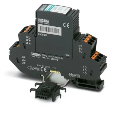 PHOENIX CONTACT Überspannungsschutz PT-IQ-4X1+F-24DC-PT | Typ 3 | 24V DC | 0,7A | 10kA | optische Anzeige | 4 Adern
