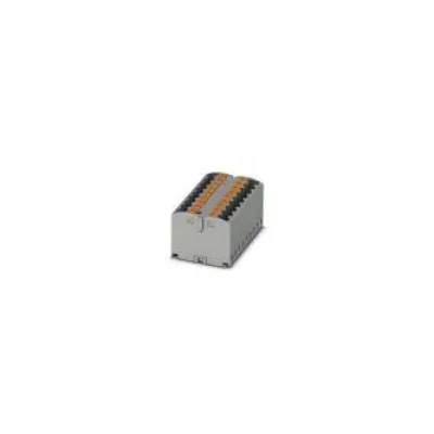 Phoenix Contact Verteilerblock PTFIX 6X2,5 YE | Push-in | 6 Anschlüsse | 24A | 450V | Tragschienenmontage | gelb