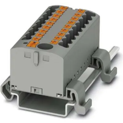 Phoenix Contact Verteilerblock PTFIX 6/12X2,5-NS35A GY | 13-polig | 24A | 690V | Push-in | Hutschiene TH35 | grau