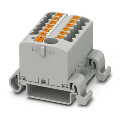 Phoenix Contact Verteilerblock PTFIX 6/12X2,5-NS35A GY | 13-polig | 24A | 690V | Push-in | Hutschiene TH35 | grau