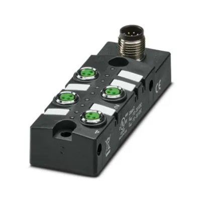 PHOENIX CONTACT Verteilerbox SACB-4/3-L-M12-M8 HD | 4x M8 Buchse | 3-polig | 24V | IP67 | LED | 4A | 30x23,6mm